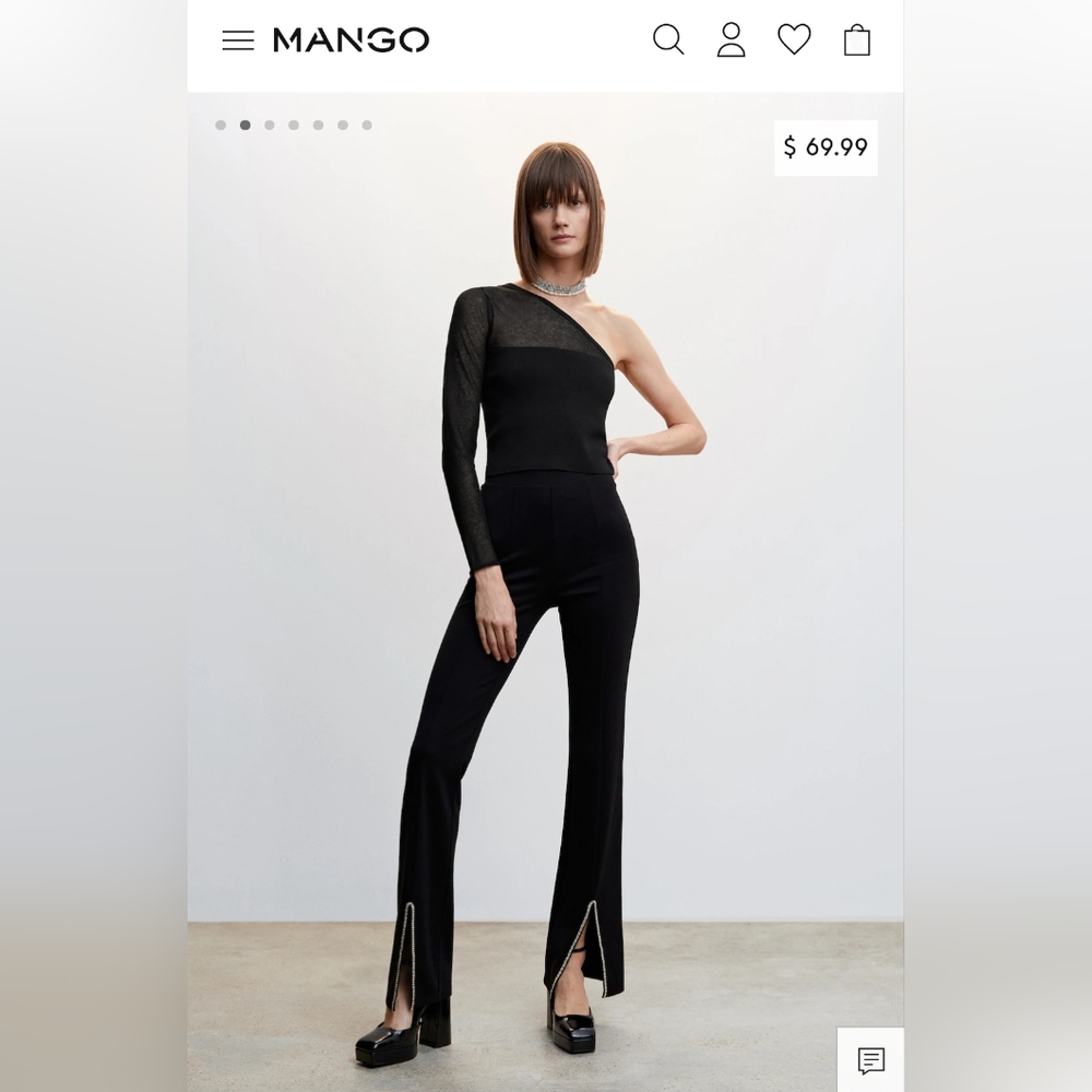 NWOT Mango One Shoulder Top